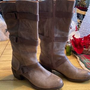 Nurture leather destress tall  boot